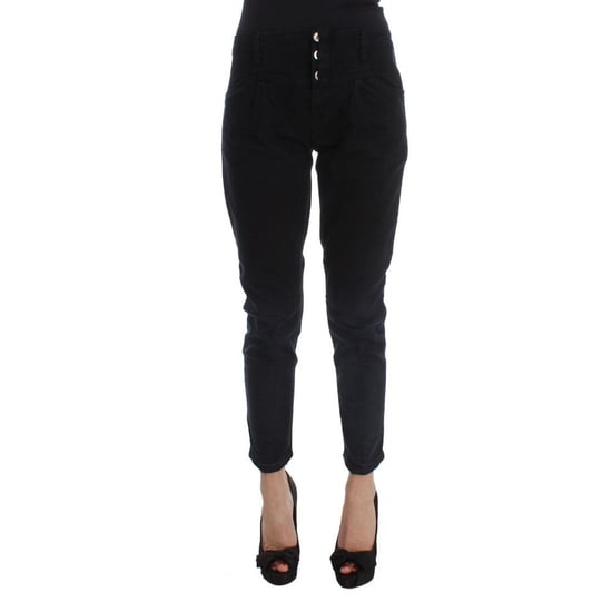 Costume National Schwarze Baumwoll-Cropped Jeans - Image 1