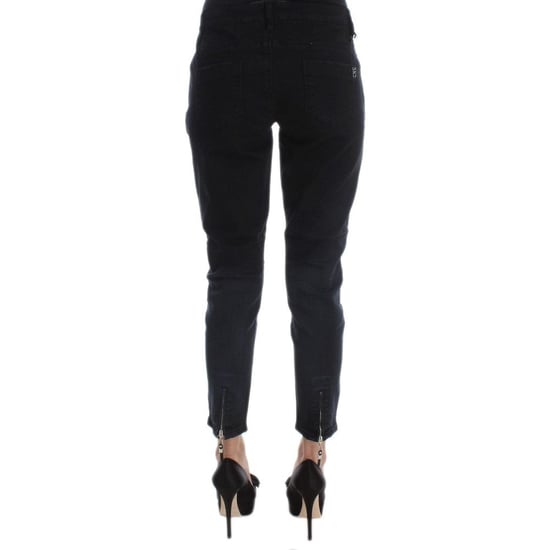 Costume National Schwarze Baumwoll-Cropped Jeans - Image 3