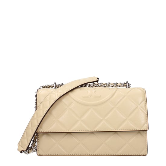 Tory Burch Beiger Leder Umhängebeutel - Image 1