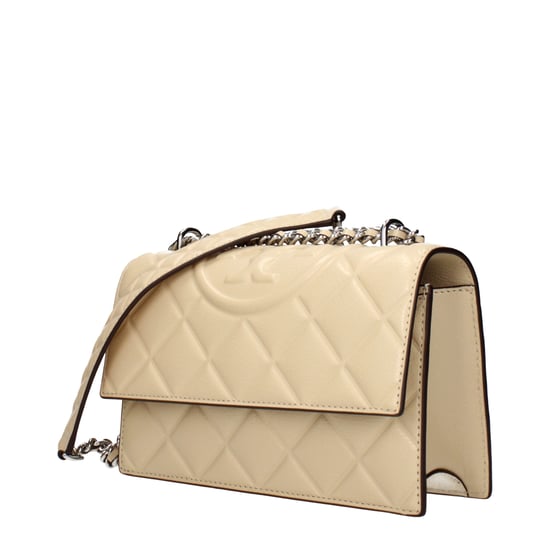 Tory Burch Beiger Leder Umhängebeutel - Image 2