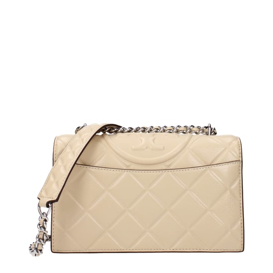 Tory Burch Beiger Leder Umhängebeutel - Image 3