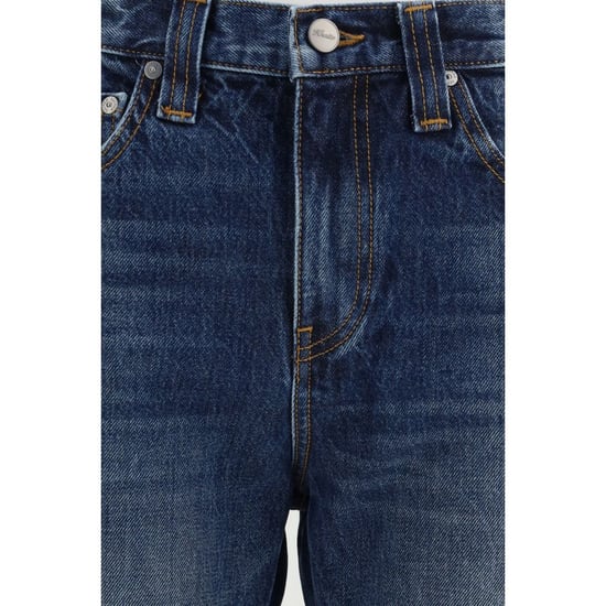 Khaite Blaue Baumwolle Hohe Taille Jeans - Image 3