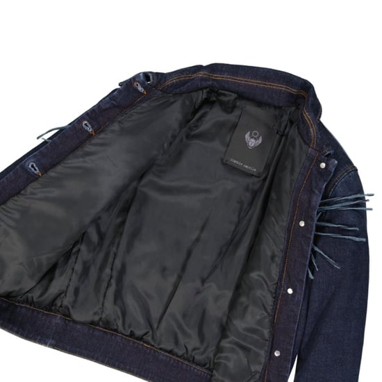 Frankie Morello Blaue Baumwoll-Denimjacke - Image 3
