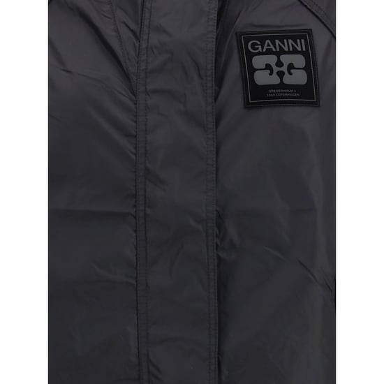 Ganni Schwarze Nylon Shell-Jacke - Image 3