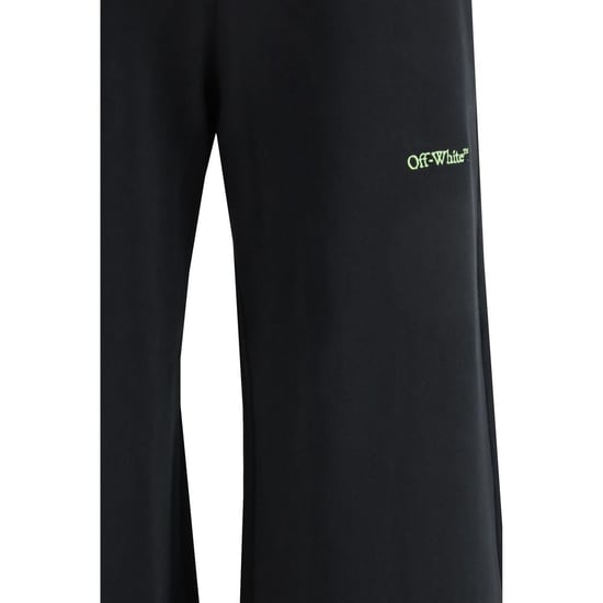 Off-White Schwarze Baumwoll-Casual-Hosen - Image 3