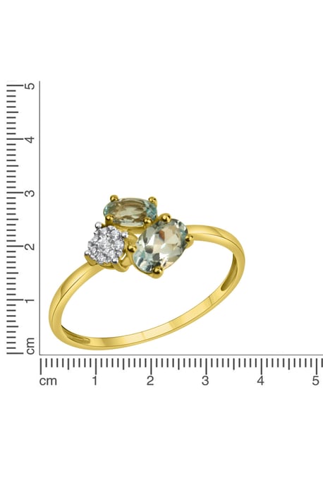 Fascination by Ellen K. Ring 375/- Gelbgold bicolor Blautopas und Zirkonia - Image 2