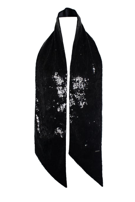 Dsquared2, schwarzer Pailletten-Smokingschal - Image 2