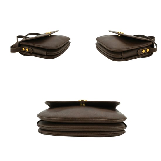 Gucci Vintage Leder-Umhängetasche mit GG-Logo - Image 4