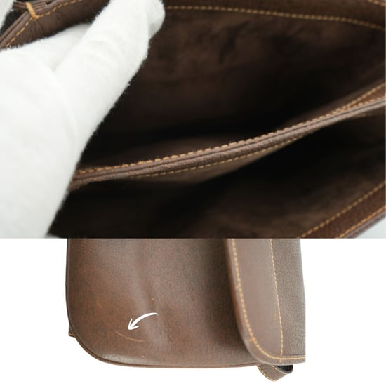 Gucci Vintage Leder-Umhängetasche mit GG-Logo - Image 5