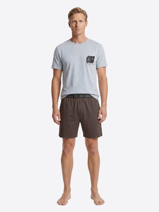 CR7 Cristiano Ronaldo Herren Pyjama Men BASIC Schlafanzug, Pyjama Set, Nachtwäsche - Image 2