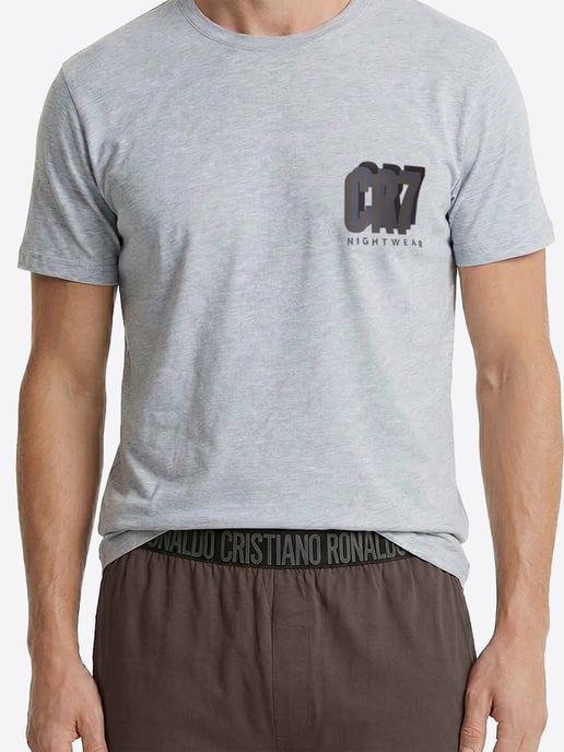 CR7 Cristiano Ronaldo Herren Pyjama Men BASIC Schlafanzug, Pyjama Set, Nachtwäsche - Image 4