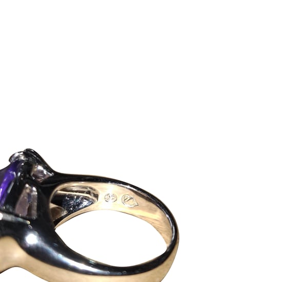 Swarovski Kristall verziertes Ring in lila Rhodium-Metall - Image 5