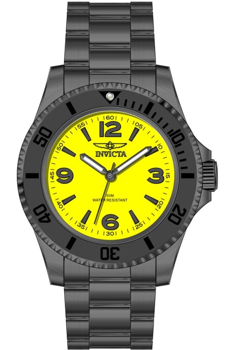 Invicta Specialty 69718 Herren Uhr - Quartz Bewegung - Edelstahl mit Gelbem Zifferblatt - 40 mm - Image 1