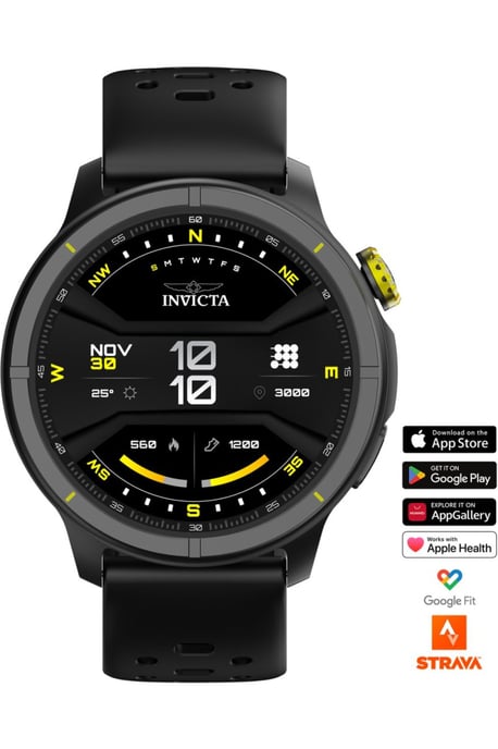 Invicta I-Tech - 2 Pro ITECH-005 Herren Uhr - Smartwatch Bewegung - Edelstahl mit schwarzem Zifferblatt - 46 mm - Image 1