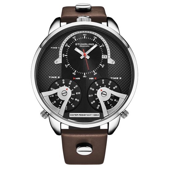 Montre à quartz Stührling TerraTime Triple-Time 4051 50 mm - Image 1