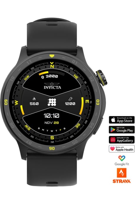 Invicta I-Tech 2 ITECH-001 Herren Uhr - Smartwatch Bewegung - Edelstahl mit schwarzem Zifferblatt - 45 mm - Image 1