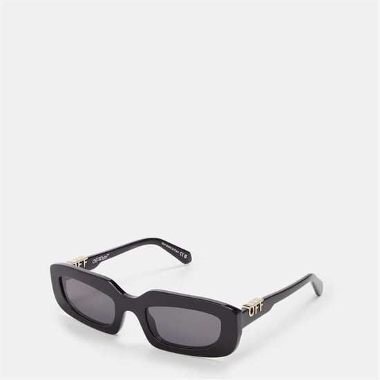 Zubehör Off White Renton Rechteckige Vollrand-Sonnenbrille in Schwarz/Dunkelgrau - Image 1