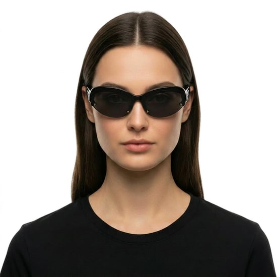 Damen Ovaler Wickelsunglasses PERI054S24PLA0011007 - Image 3