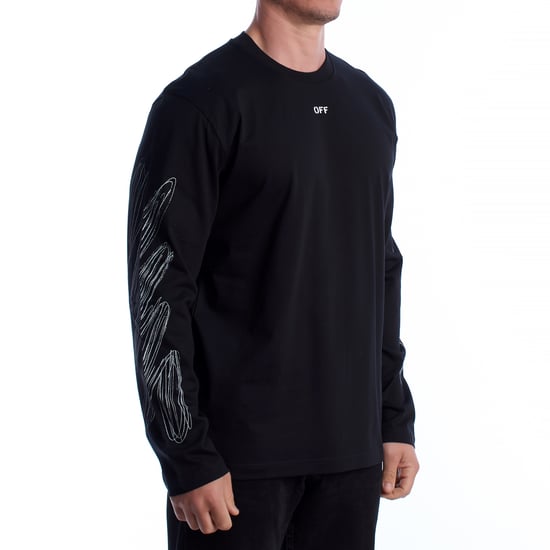Herren Langarm-T-Shirt Scribble Diags 44MAB086G5J0051001 - Image 5