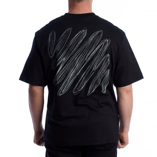 Herren Kurzarm-T-Shirt Scribble Diags 44MAA120G5J00E1001 - Image 3