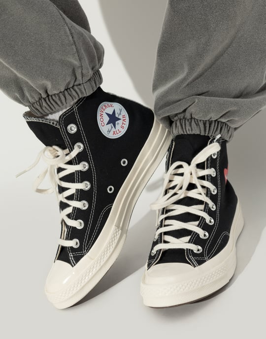 Comme des Garçons PLAY x Converse Chuck 70 Hi Sneakers - Image 6
