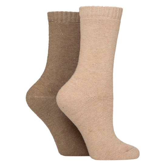 2 Paar Damen Thermo-Stiefelsocken | Vollgepolsterte warme Wollmischung Wandersocken - Image 1