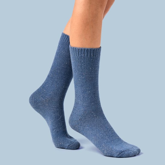 2 Paar Damen Thermo-Stiefelsocken | Voll gepolsterte warm gehaltene Wollmischung Wandersocken - Image 4