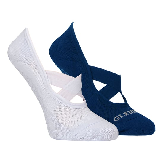 Glenmuir 2 Paar Damen-Yoga-Linersocken, leicht, niedrig geschnitten - Lila - Image 1