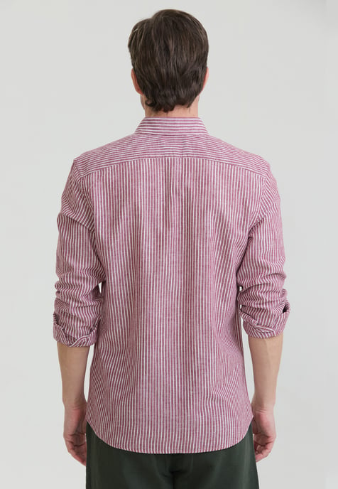 Hemd Gestreiftes Langarm Hemd - Image 3