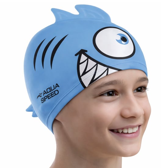 Jungen Mädchen Piranha-Muster Schwimmkappe | Silikon 3D-Druck Einfach Passende Schwimmkappe - Image 3