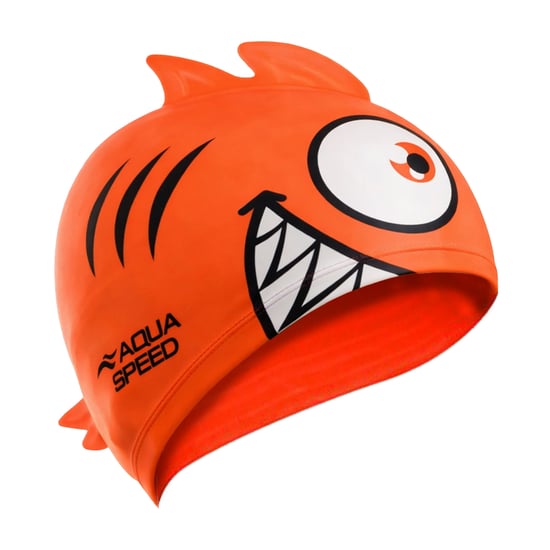 Jungen Mädchen Piranha-muster Badehaube | Silikon 3D-Druck Einfache Passform Schwimmkappe - Image 1