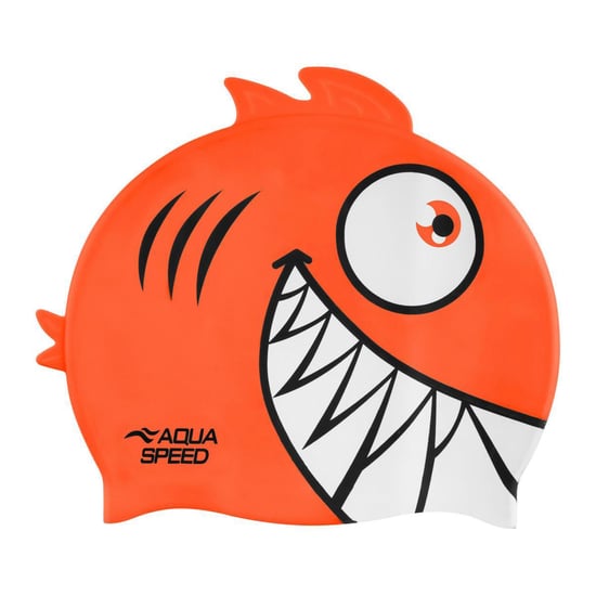 Jungen Mädchen Piranha-muster Badehaube | Silikon 3D-Druck Einfache Passform Schwimmkappe - Image 2