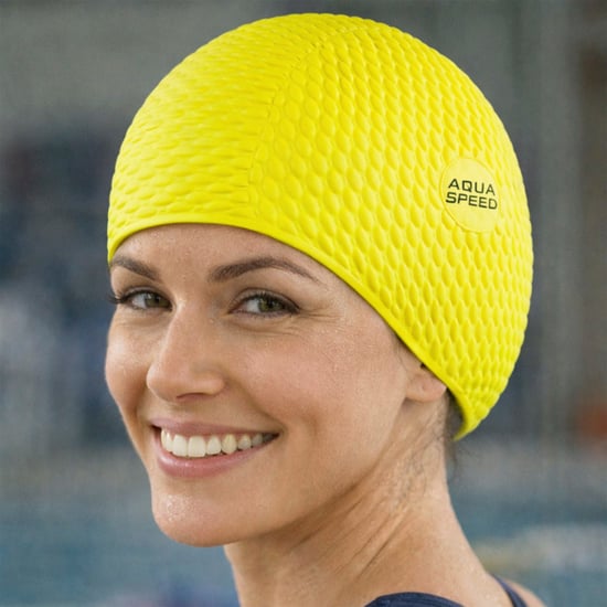 Damen Bombastische Badekappe | Lange Haare Weiche Latex Bequem-Fit Kappe - Image 3