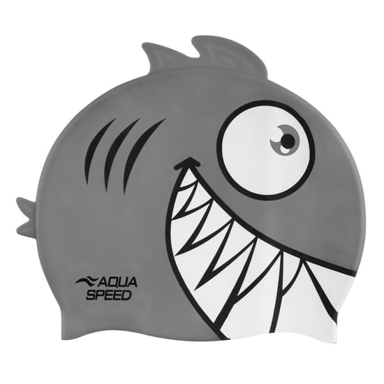 Jungen Mädchen Piranha-Muster Schwimmkappe | Silikon 3D-Druck Einfach Passform Schwimmkappe - Image 2
