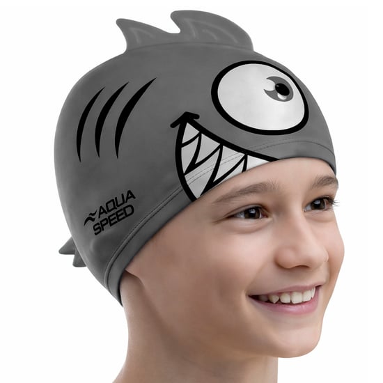 Jungen Mädchen Piranha-Muster Schwimmkappe | Silikon 3D-Druck Einfach Passform Schwimmkappe - Image 3