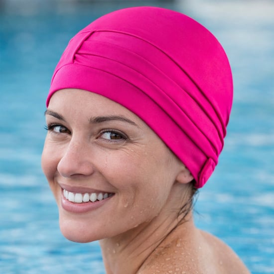 Damen Bequeme Stoff Schwimmhaube | Turban Stil Leichte Schwimmhaube - Image 4
