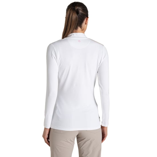Craghoppers - T-Shirt für Damen, Stehkragen, Nosilife, Emblem, Langärmlig (Weiß) - Image 2