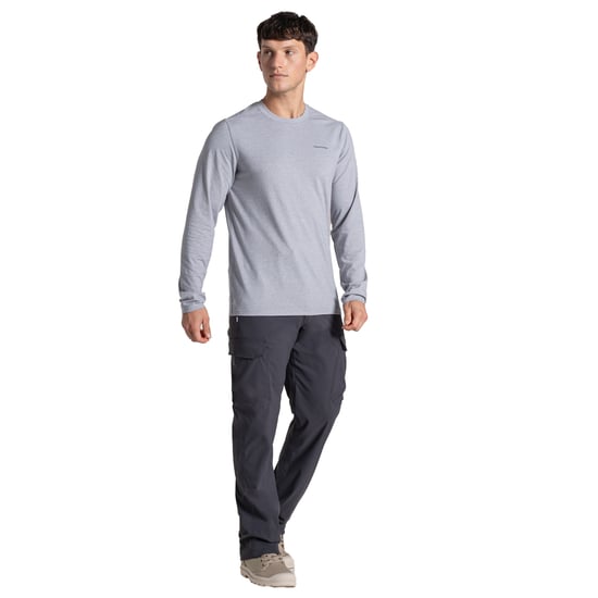 Craghoppers - "Abel" T-Shirt für Herren Langärmlig (Hellgrau Meliert) - Image 3