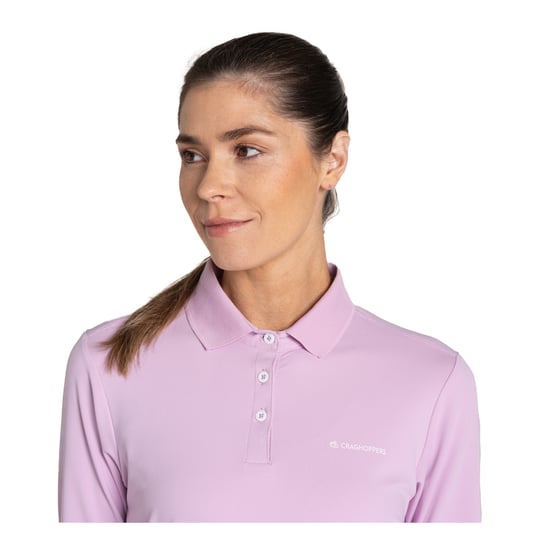 Craghoppers - "Thornbury" Poloshirt für Damen, Nosilife, Emblem, Langärmlig (Orchidee) - Image 3