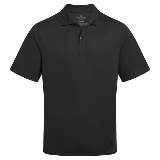 Craghoppers - "Expert Basecamp" Poloshirt für Herren, Feuchtigkeit ableitend (Schwarz) - Image 1