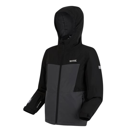 Regatta - "Beamz" Jacke, wasserfest für Kinder, Isoliert (Schwarz/Mittelgrau) - Image 3