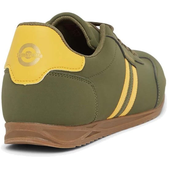 Lambretta Tackle Herren Sneaker Khaki/Gold - Image 4