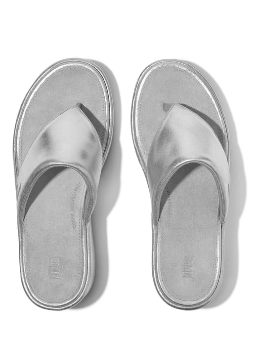 FitFlop Plattform Wedge Damen Silber Sandalen - Image 3