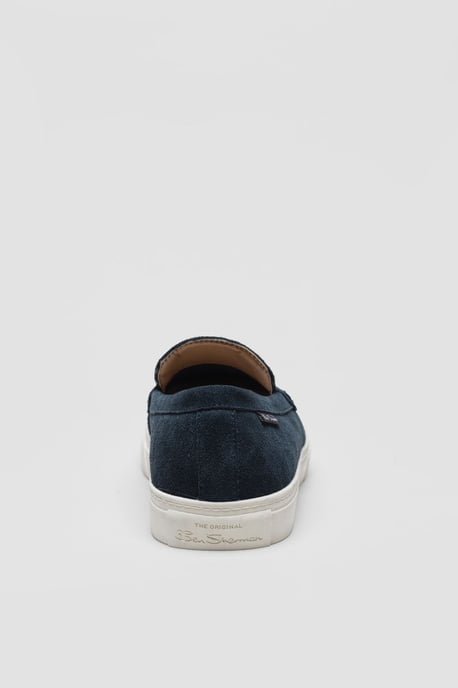 Ben Sherman Almer Wildleder Herren Mokassins in Marineblau - Image 3