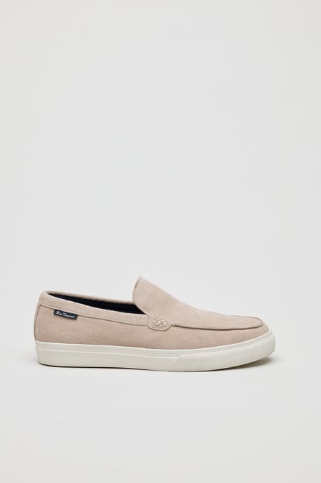 Ben Sherman Almer Wildleder Herren Slipper in Steinfarbe - Image 2