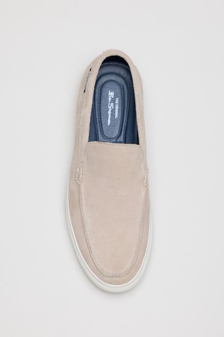 Ben Sherman Almer Wildleder Herren Slipper in Steinfarbe - Image 3