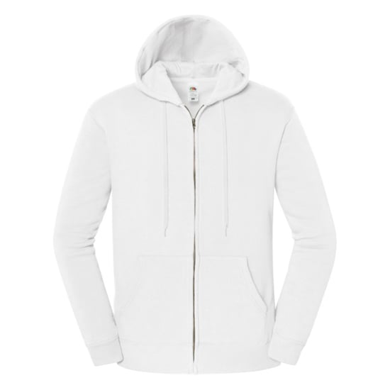 Fruit of the Loom - "Iconic Premium" Sweatjacke für Herren, mit Kapuze (Weiß) - Image 1