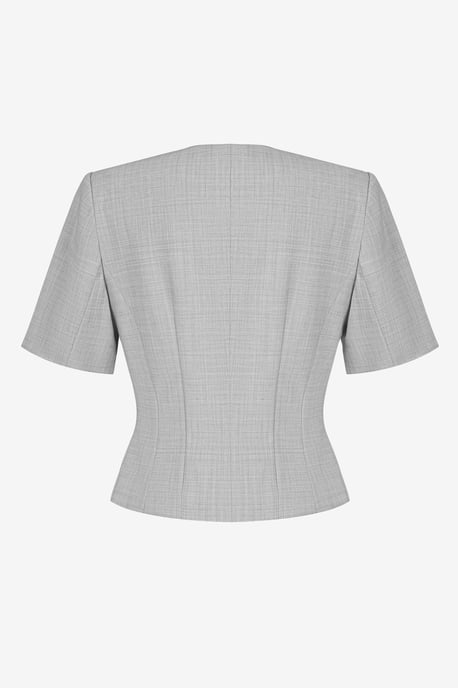 BENU Hellgrauer Blazer mit kurzen Ärmeln - Image 4