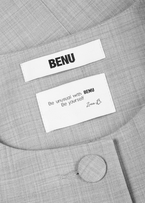 BENU Hellgrauer Blazer mit kurzen Ärmeln - Image 6