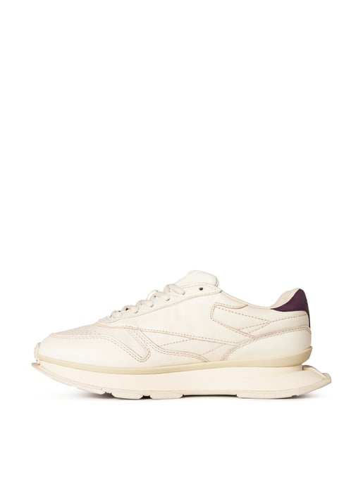 Klassische Leder-Sneaker von LTD, Off-White - Image 4